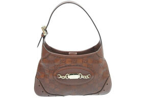 Gucci Hobo Gucci Guccissima Handbag One Shoulder Bag Brown Leather Gold